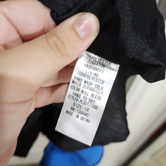 Latiste by Amy Womens Dress Blazer Rainbow Peplum Chain Puff Sleeve Mini Sz 1X - Picture 9 of 11